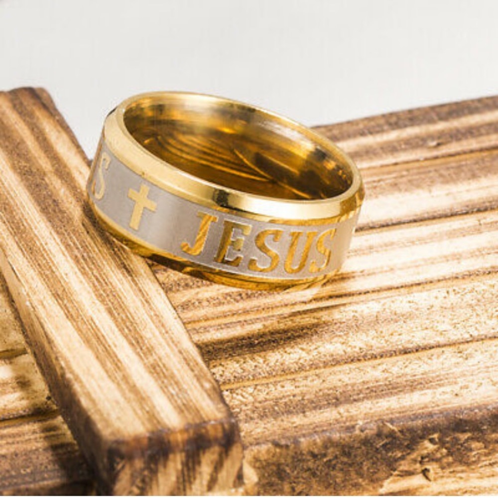 Gold Jesus Ring